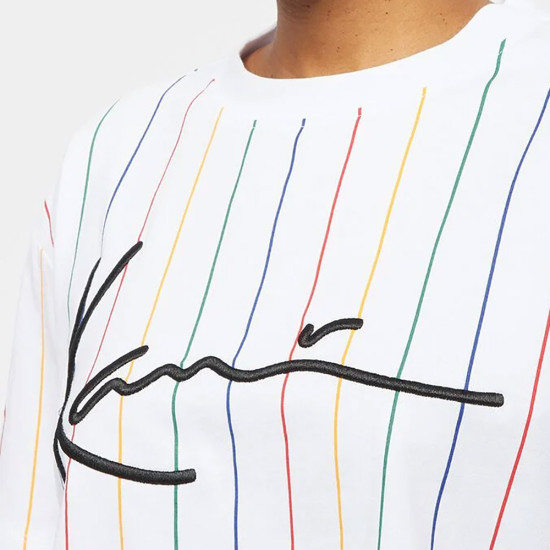 Karl Kani Γυναικεία κοντομάνικη μπλούζα Signature Pinstripe Tee